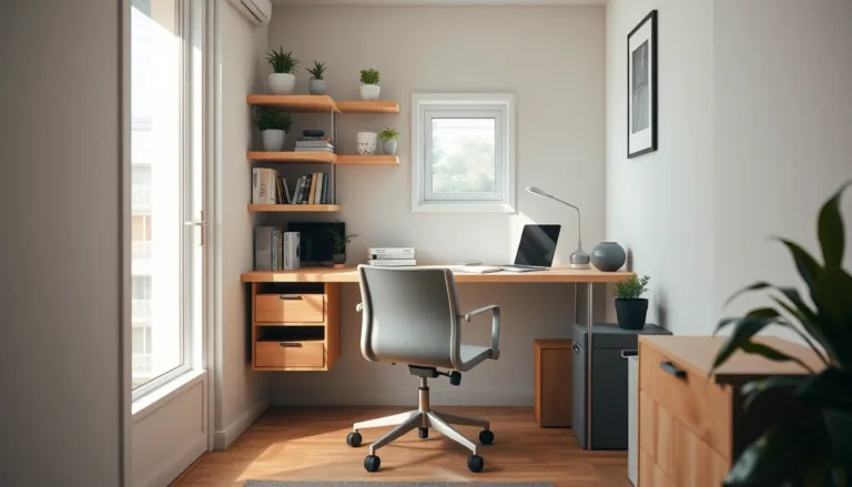 cheap small space office ideas-title